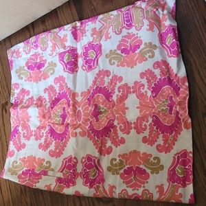 Willi Smith, Size 4, Pink and White, knitted, work, pencil Skirt